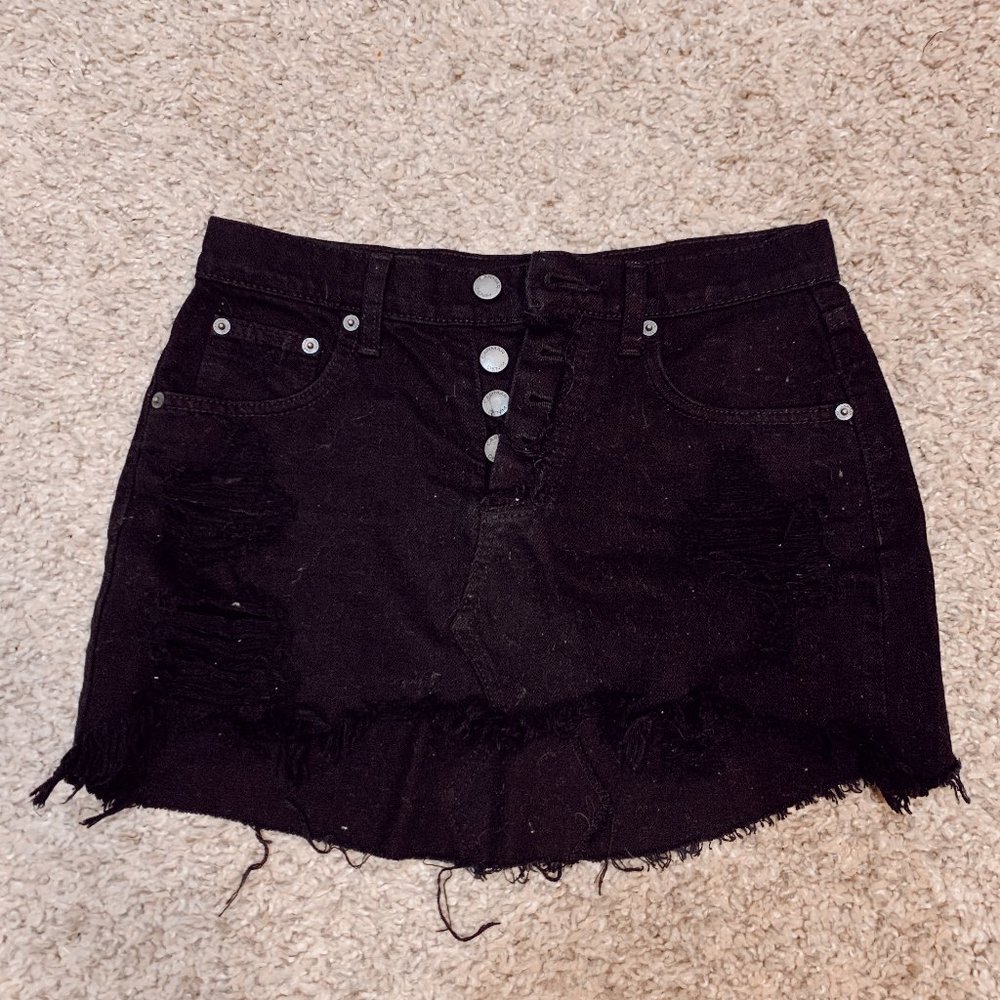 Carmar black denim skirt